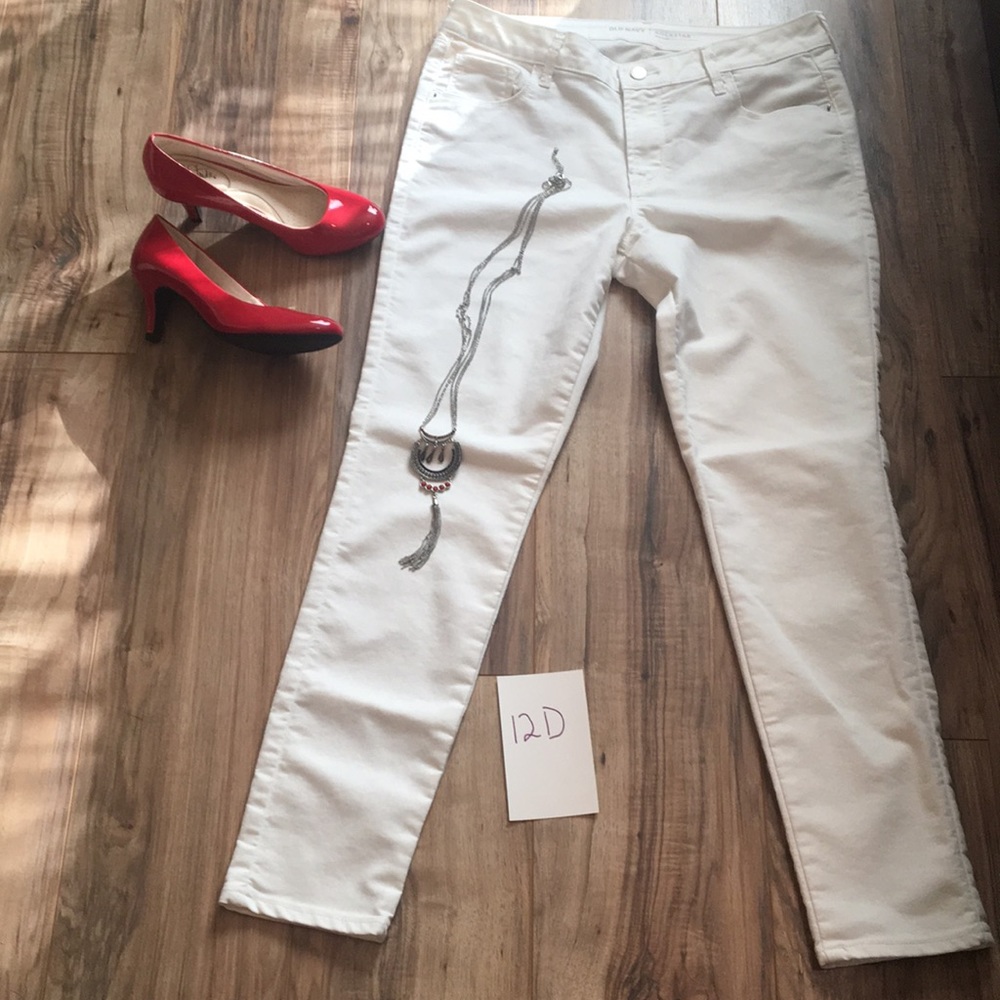 Old Navy Rockstar Stay White Skinny Jean